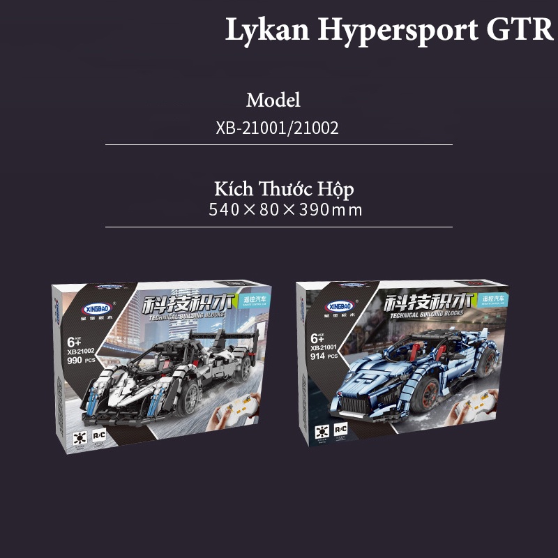 Đồ Chơi Lắp Ráp Mô Hình Siêu Xe TECHNIC Lycan Slam XB 21002/21001 Với 900+ PCS