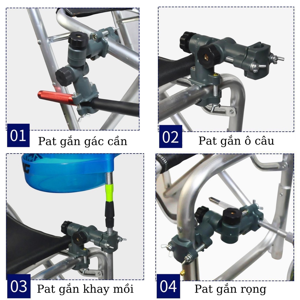 Pat Gắn Ghế Câu Đài Đa Năng , Chất Liệu Nhựa ABS Cao Cấp Bền Bỉ Với Thời Gian