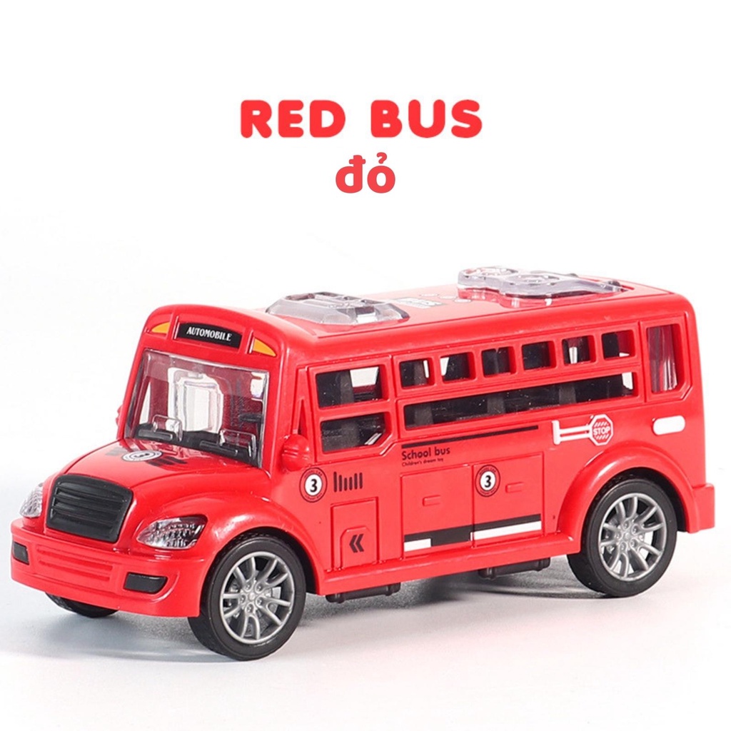 Xe buýt đồ chơi chạy đà cho bé, xe ô tô đồ chơi cho bé trai BOBIKIDS OT09