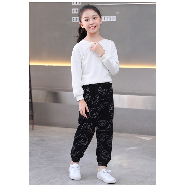 Quần dài YAOEENH size 100-160cm phong cách thể thao thời trang mùa thu dành cho trẻ em