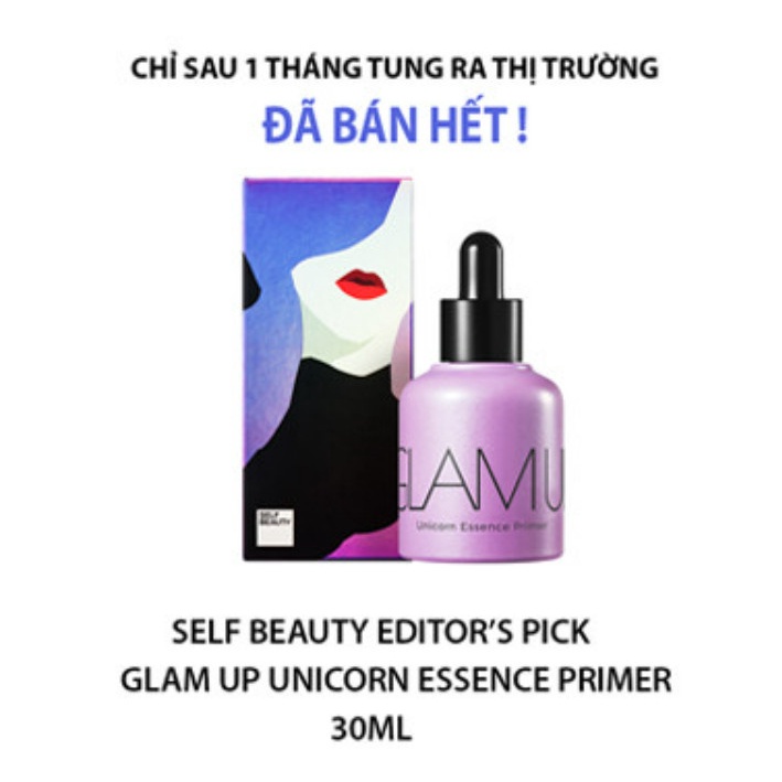 Serum dưỡng và lót 2in1 tạo hiệu ứng căng bóng SELF BEAUTY Glam Up Unicorn Essence Primer fullsize 30ml