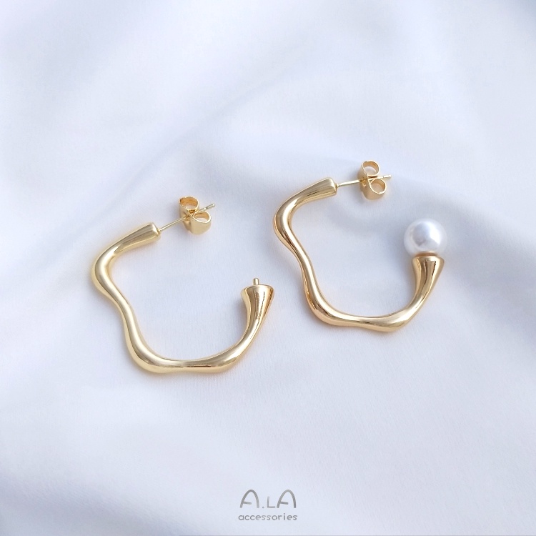 [Hàng mới về] Khuyên Tai Vòng Tròn Xoắn Cách Điệu Phong Cách Đơn Giản Thanh Lịch