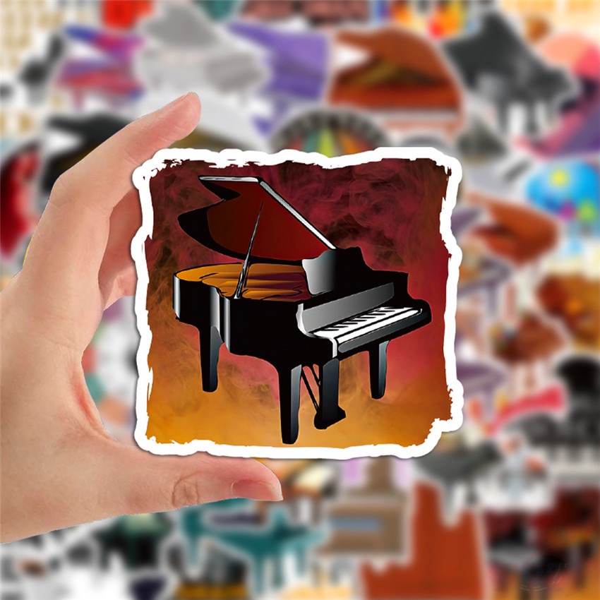 ❉ Hình Dán Piano Series 02 ❉ Bộ 50 Miếng Dán Chống Thấm Nước Họa Tiết Thời Trang Dùng Trang Trí