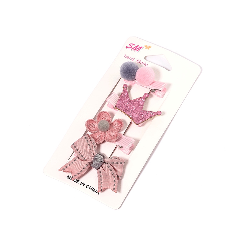 Set 4 Kẹp Tóc Công Chúa Đáng Yêu Cho Bé Gái