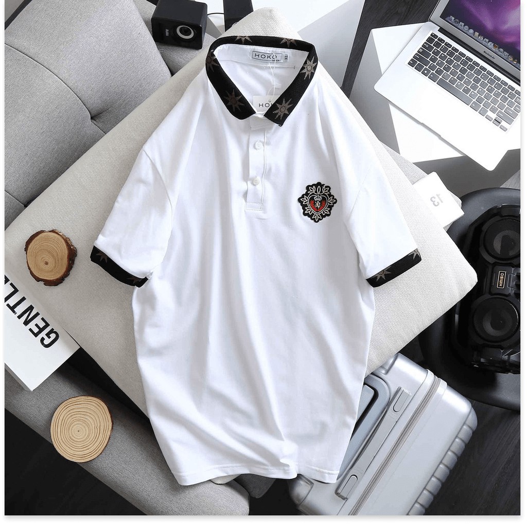 ÁO THUN CỔ TRỤ,2 MÀU SIÊU NGẦU,HỌA TIẾT ĐƠN GIẢN NHƯNG KHÔNG KÉM PHẦN SANG TRỌNG LANA FASHION