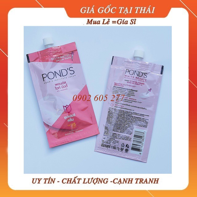 Gói Kem Pond Gluta Boost Thái Lan dưỡng trắng, có thể dùng làm kem lót