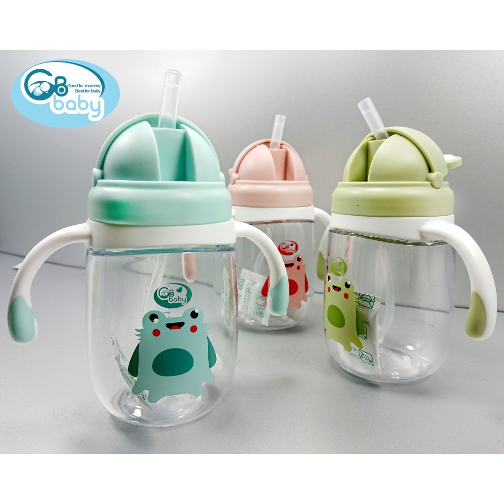 Bình Tập Uống Nước Cho Bé GB-Baby Tritan 260ML hình ếch xinh