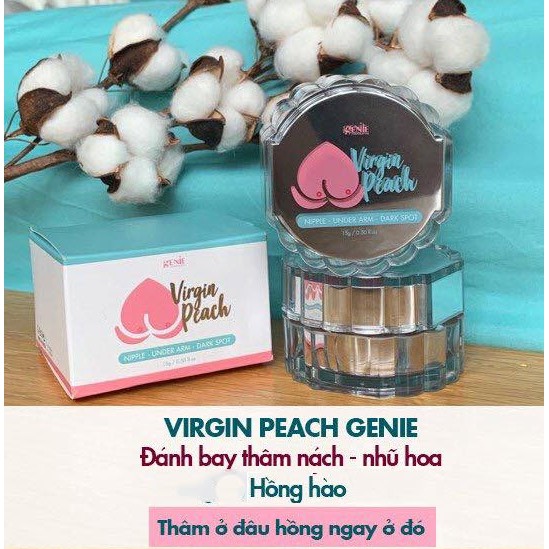 Kem giảm thâm nhũ hoa, nách, bẹn Genie Virgin Peach 15g