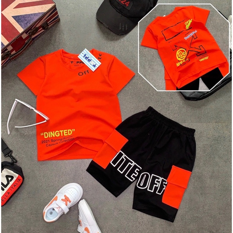 Bộ bé trai off white