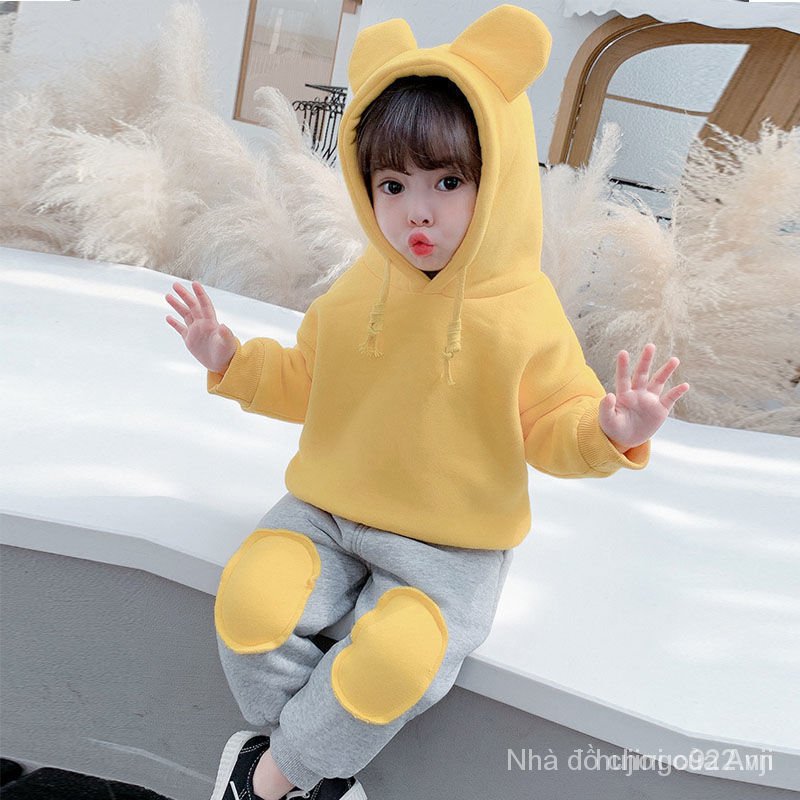 Set Of Lovely Round Neck Long Sleeve Sweatshirts + Long Pants For Girls