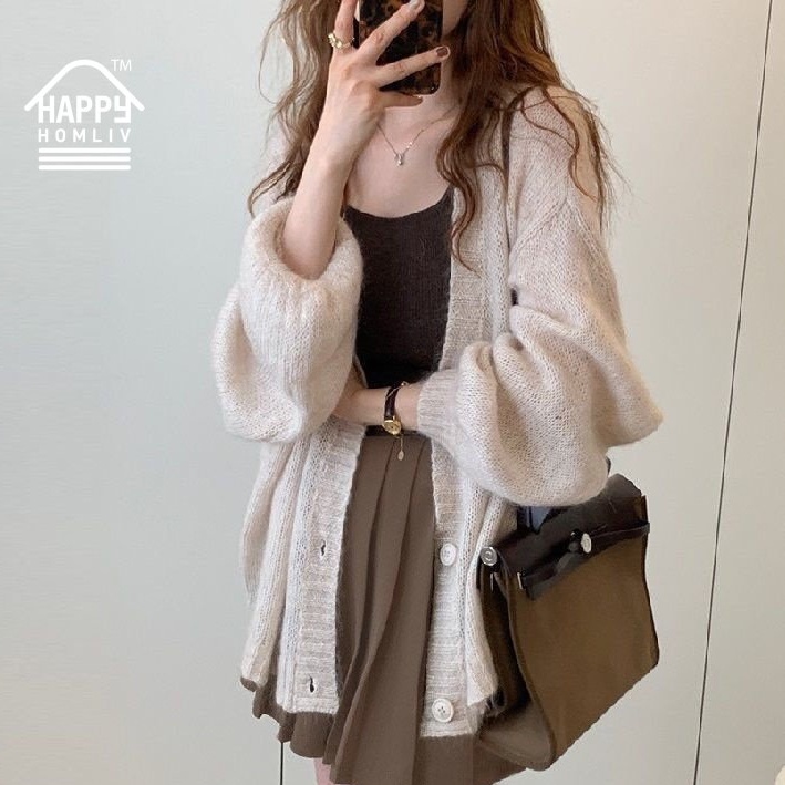 SET Áo len cadigan nữ Áo Khoác Len Cardigan Dệt Kim Thời Trang Mùa Thu Size M-4XL