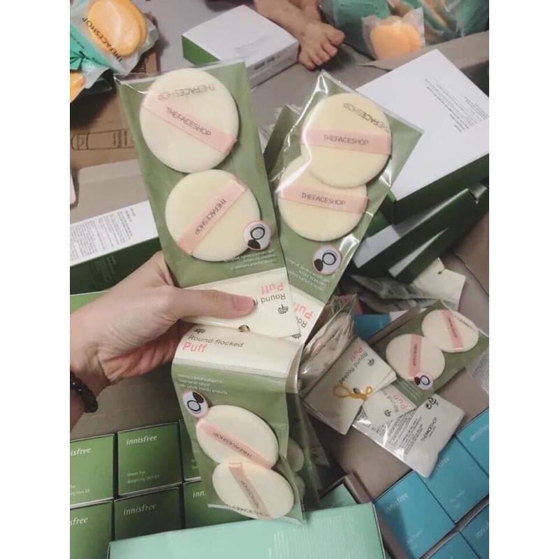 Bông đánh phấn Thefaceshop Hàn Quốc | BigBuy360 - bigbuy360.vn