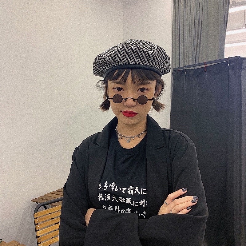 Kính thầy bói tròn nhỏ vintage nhỏ phong cách tik tok hot tren Hồng Kông Cho cả người lớn và trẻ em