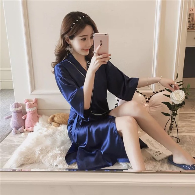 Áo choàng ngủ satin | BigBuy360 - bigbuy360.vn