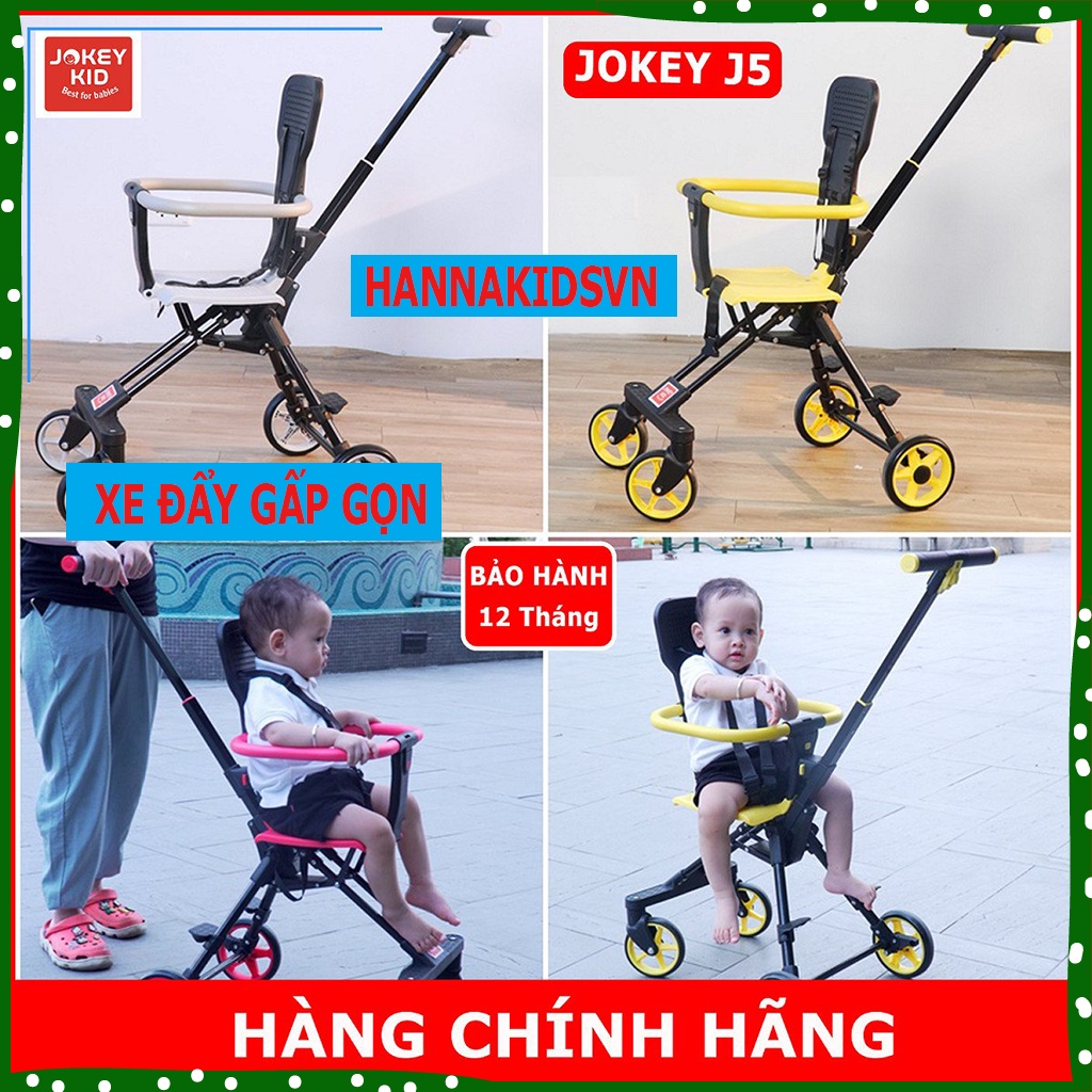 Xe đẩy gấp gọn cao cấp cho bé Jokey J5, Xe đẩy em bé đi du lịch siêu gọn nhẹ - Bảo Hành 12 tháng