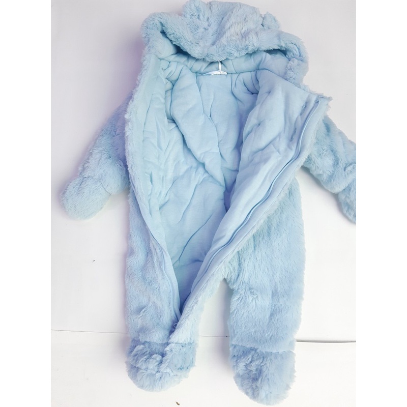 Body lông cừu tai gấu Baby Town hàng xuất dư cho bé sơ sinh đến 6 tháng | Minizon Kids