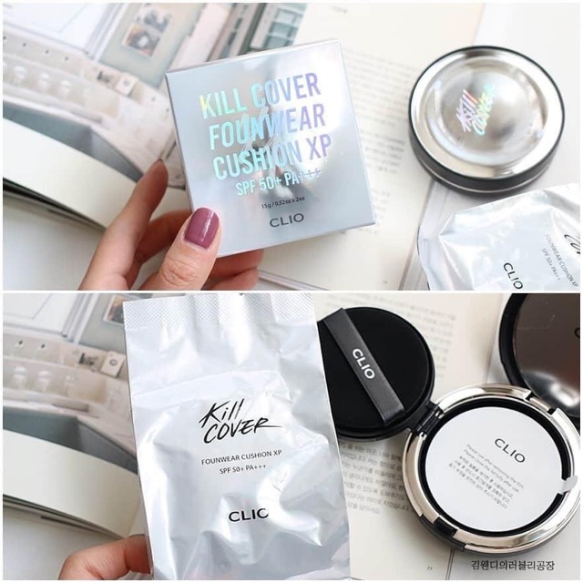 (CÓ BILL) PHẤN NƯỚC TRANG ĐIỂM CLIO KILL COVER FOUNWEAR CUSHION XP SPF 50+PA+++ | BigBuy360 - bigbuy360.vn