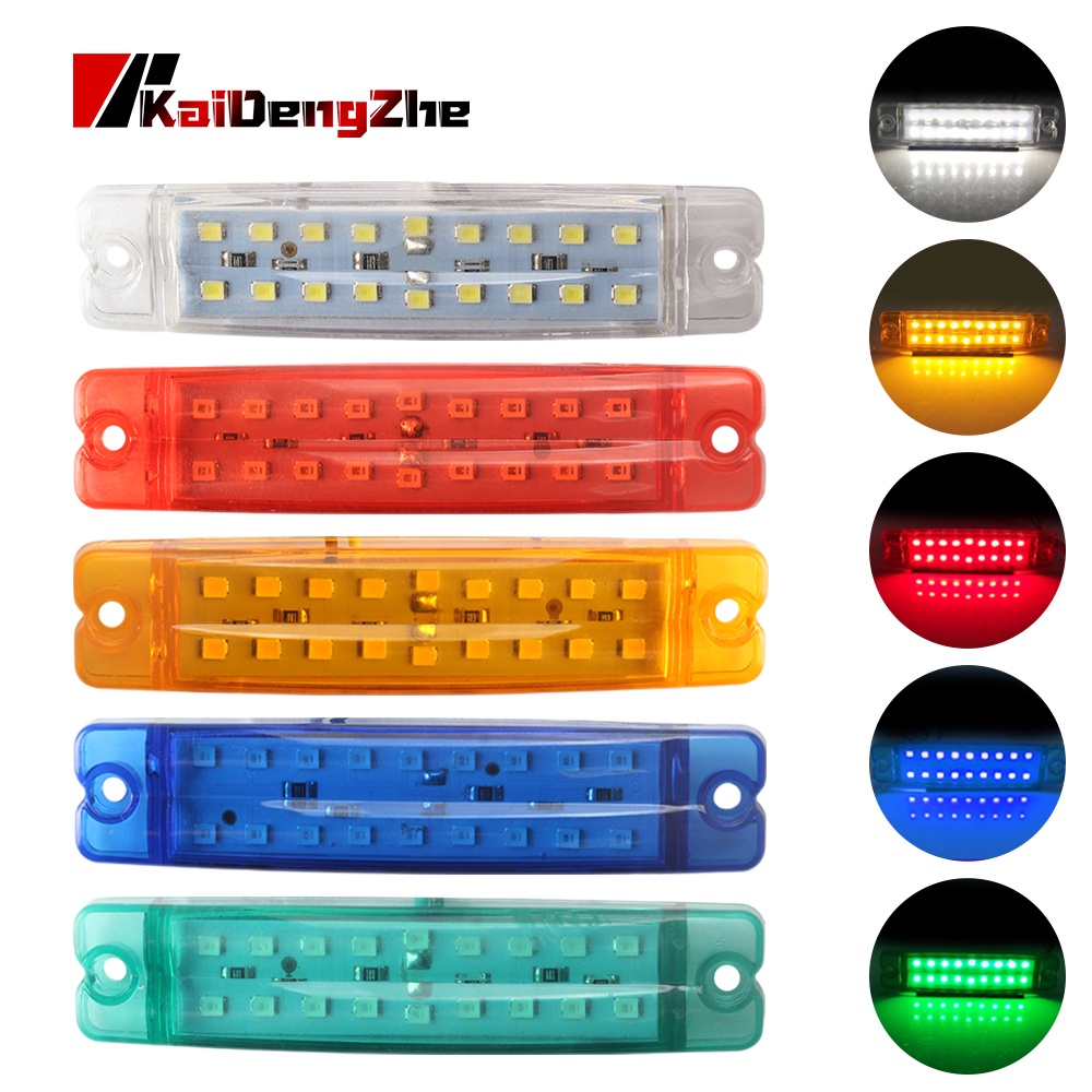 1 Đèn LED 24V 18 Bóng Gắn Hông Xe Hơi Xe Tải