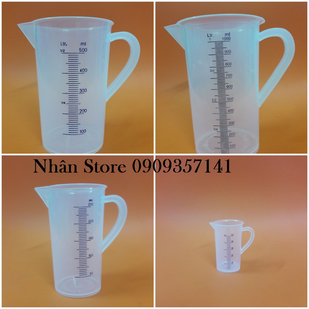 Ca đong định lượng đủ size từ 50ml đến 1000ml (ảnh thật)