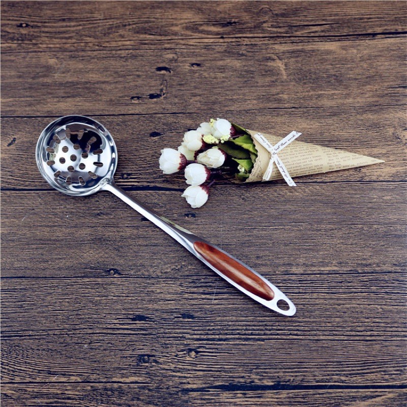 Muôi ăn lẩu/ vá ăn lẩu miệng 7.5cm cán cầm dài 21cm