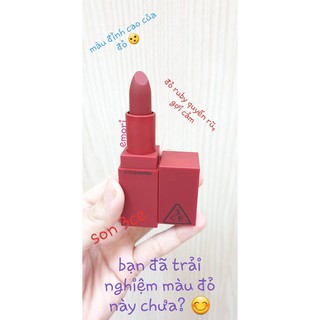 Son Thỏi 3ce Red Recipe Đỏ Ruby Màu 215 Hàn Quốc