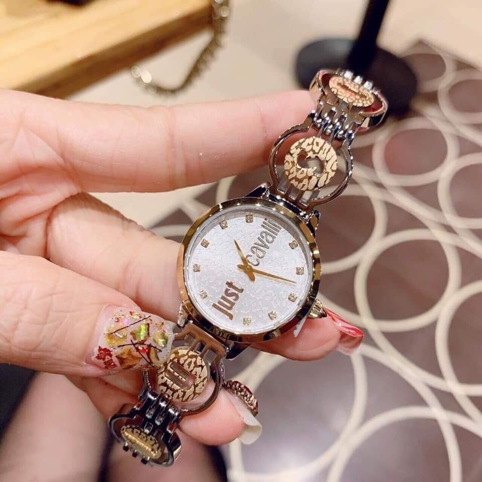 Đồng hồ nữ Just Cavalli kim tiền -Máy Quartz Pin - Kính khoáng cứng - Màu demi gold