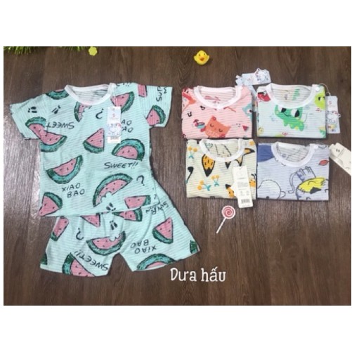 Bộ quần áo cotton sợi tre cho bé (Từ 0- 15M)