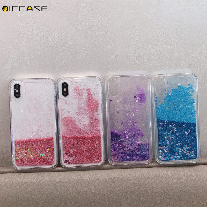 Ốp Điện Thoại Mềm Trong Suốt Chống Sốc Phối Kim Tuyến Nước Cho iPhone 14 Plus 13 12 Pro Max Mini