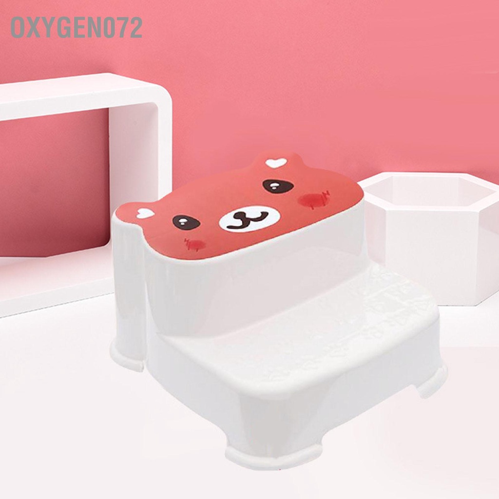 Ghế đẩu cho bé 2 bước Độ bền cao Chịu tải lớn Đôi chống trượt Trẻ mới biết đi Double Up Bệ nhà bếp trong phòng tắm - Oxygen072