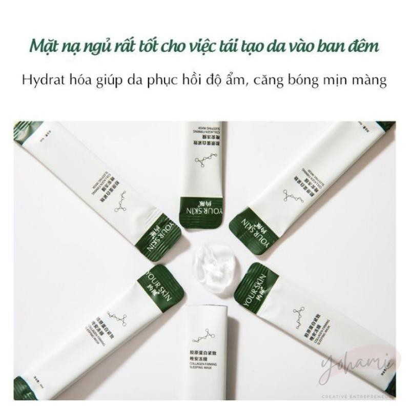 Mặt Nạ Ngủ Collagen YANJIAYI Dưỡng Ẩm Da Chống Lão Hóa Dưỡng Trắng Sáng Da Se Khít Lỗ Chân Lông Dành Cho Da Hỗn Hợp