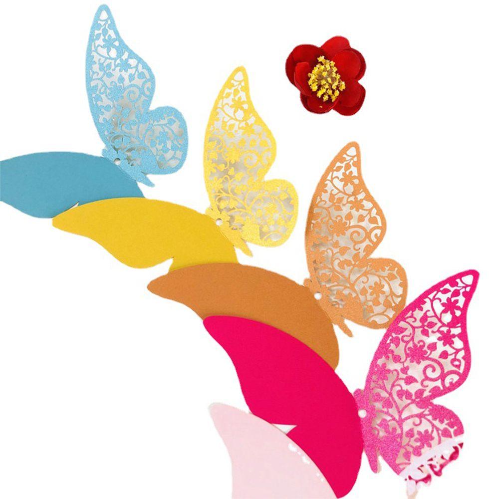 YIYU Miếng Dán Tường Trang Trí 3D Màu Sáng Dễ Thương Thẻ