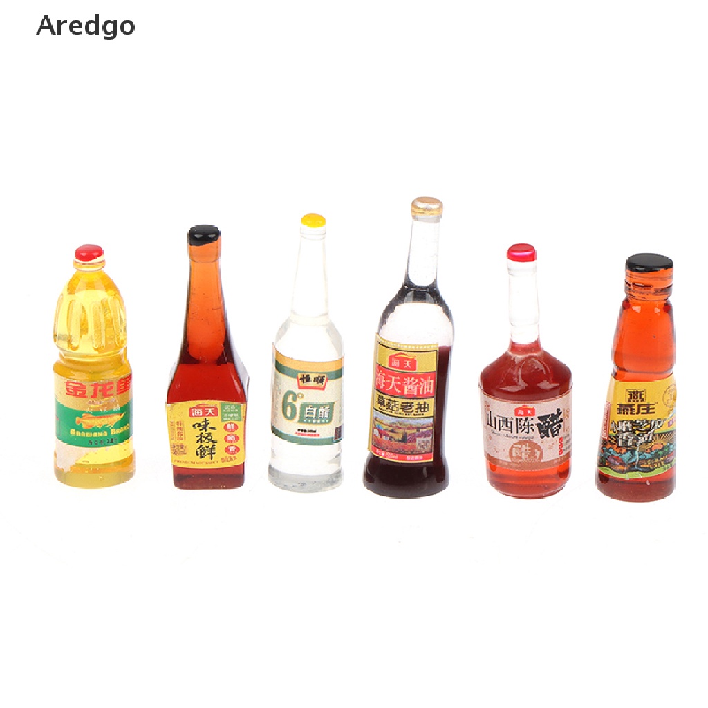 Set 6 lọ đựng gia vị tỉ lệ 1:12 cho nhà búp bê