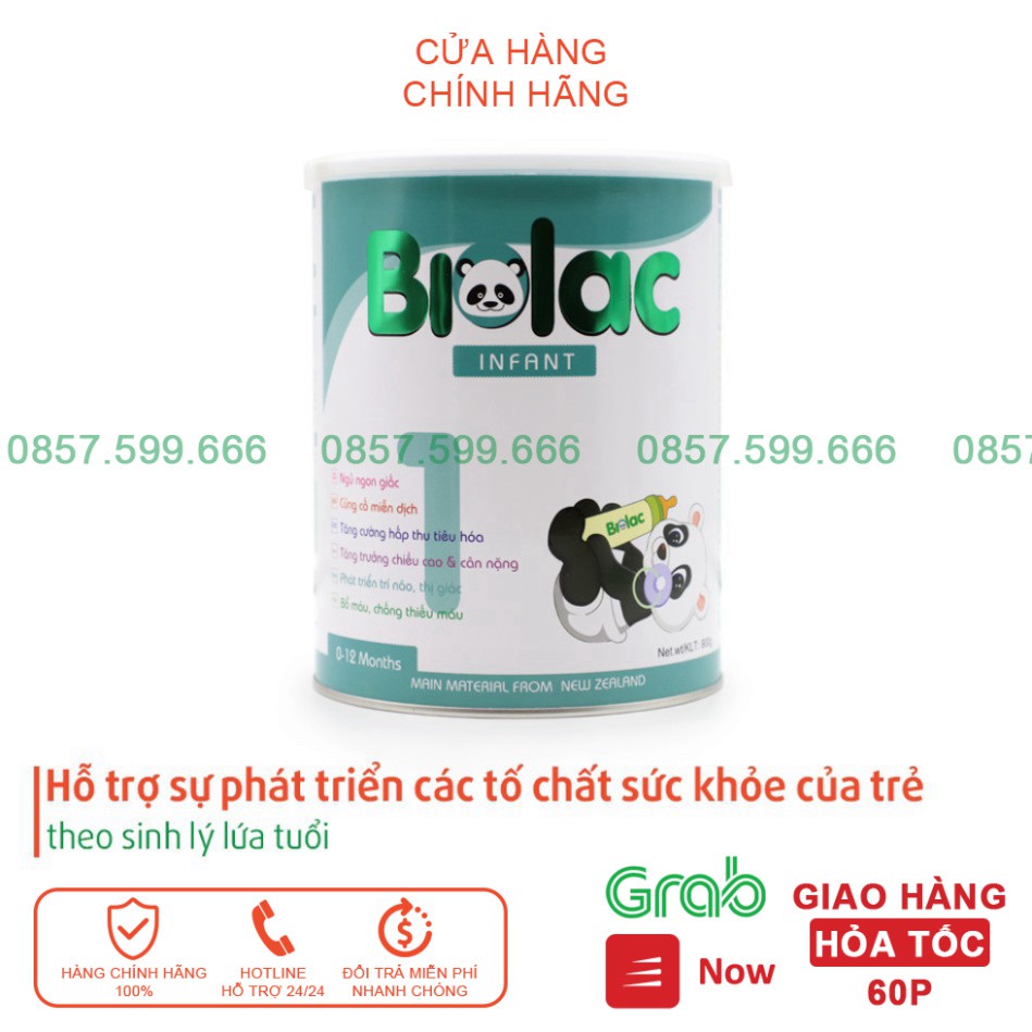 Sữa Biolac INFANT  ⚡️FREESHIP⚡️ Hỗ trợ sự phát triển tố chất sức khỏe của trẻ (hộp 900g) ⚡️