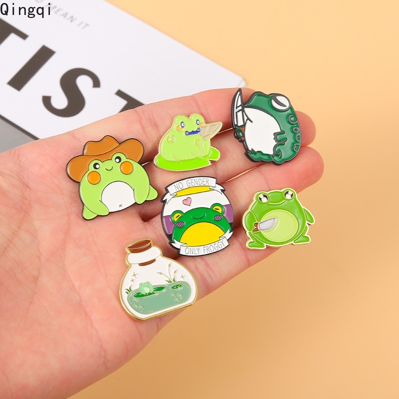 Ghim cài áo Miss Zoe hình ếch hoạt hình dễ thương