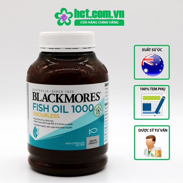 Dầu Cá Blackmores Fish Oil 1000mg Lọ 400 Viên