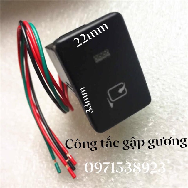 công tắc gập gương tự động zin chỗ chờ toyota kích thước 33mm*22mm