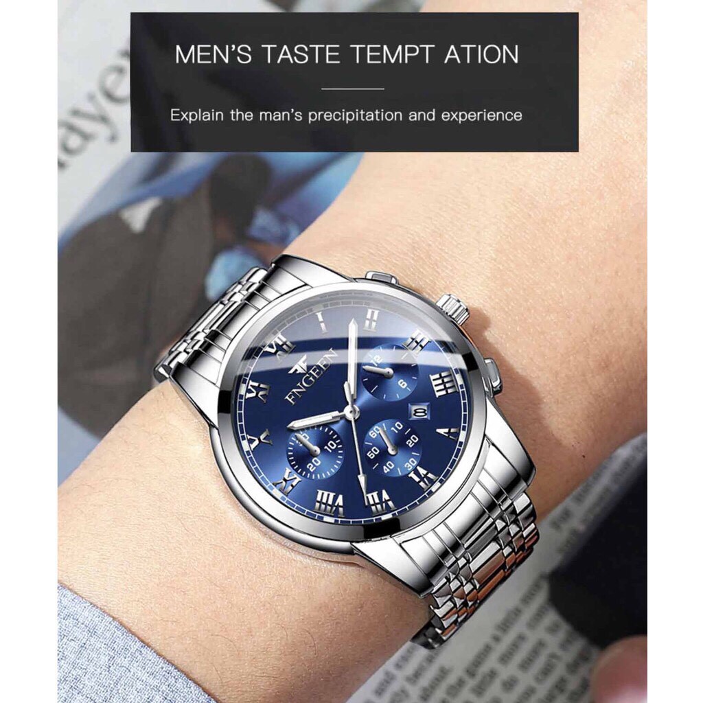 Đồng Hồ Thạch Anh FNGEEN F14 Phong Cách Cá Tính Cho Nam