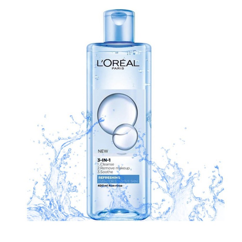 Nước tẩy trang cho mọi loại da L'Oreal Paris 3-in-1 Micellar Water