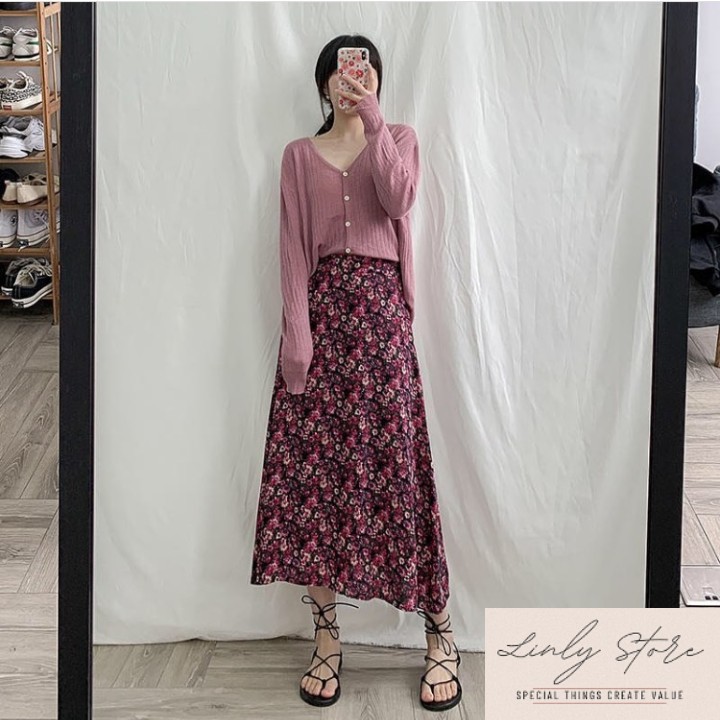 CHÂN VÁY HOA NHÍ 2 LỚP VINTAGE NHIỀU MÀU | BigBuy360 - bigbuy360.vn