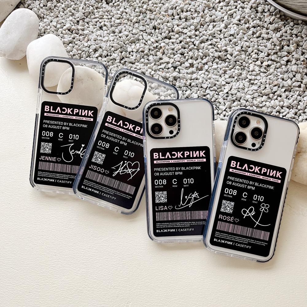 Ốp Điện Thoại Silicone Mềm Trong Suốt Vỏ Dày Chống Sốc In Hình Nhóm Nhạc Nữ Tính Cho Iphone