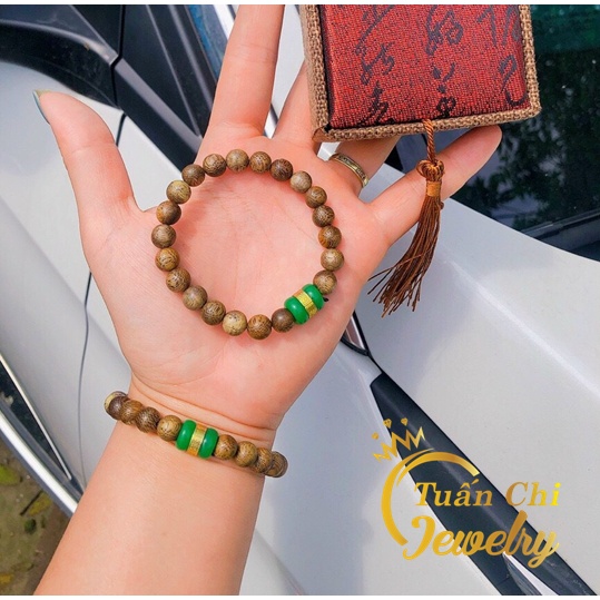 Vòng Tay Trầm Hương- Vòng Lu Thống Ngọc Xanh Cực Sang Trọng, Kèm Quà Tặng Hấp Dẫn