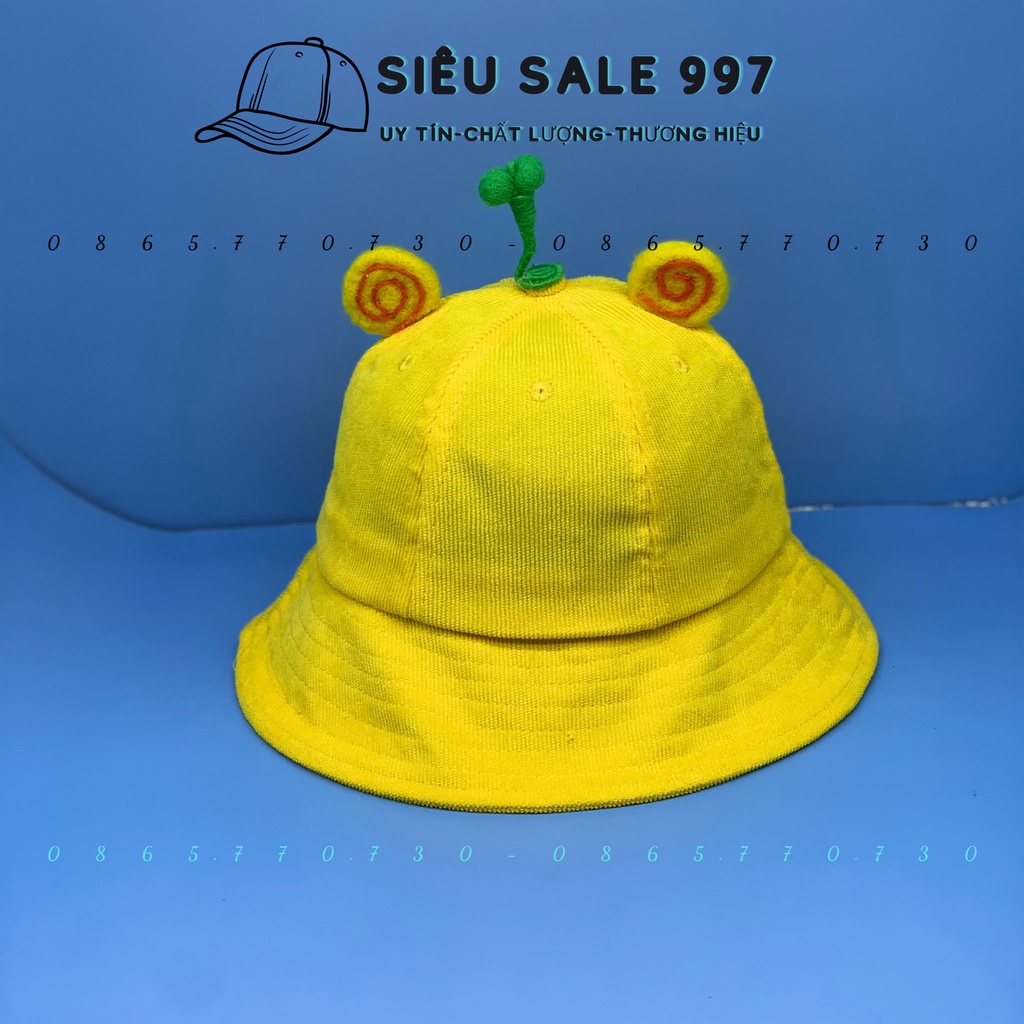 Mũ bucket mầm cây tai xoắn - Mũ Maruko rộng vành Người lớn Trẻ em