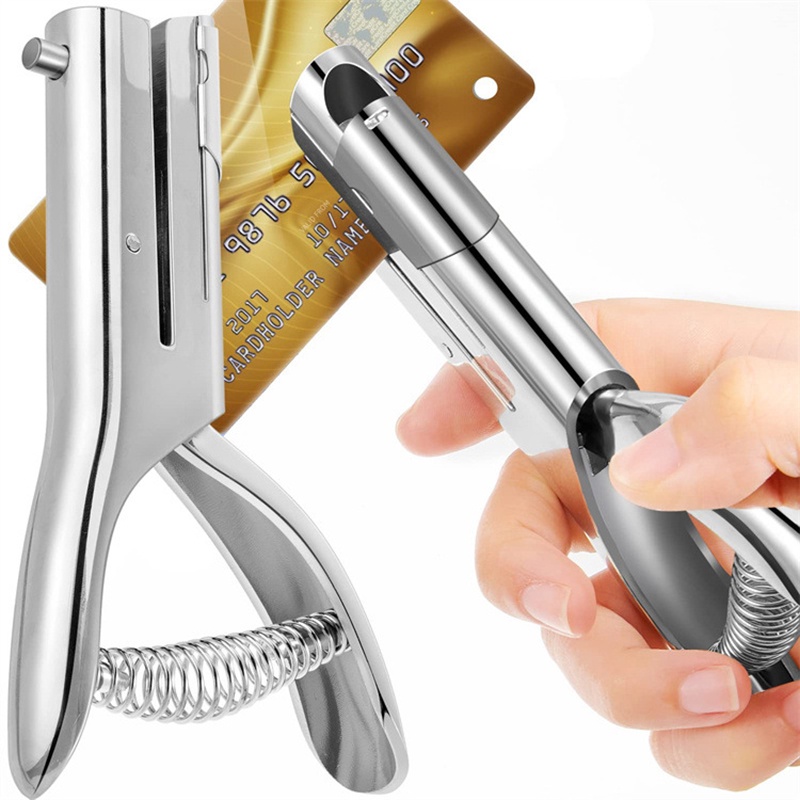 Kìm Bấm Lỗ Tròn Bằng Kim Loại 3mm / 6mm Cho Thẻ ID / Huy Hiệu
