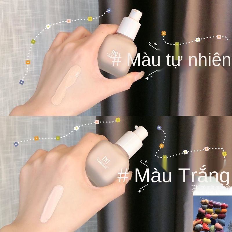 ✈✟﹊Kem nền kiềm dầu dưỡng ẩm trang điểm nude lỏng không dễ tẩy trang lâu trôi cách ly bb cream dưỡng ẩm làm trắng che kh