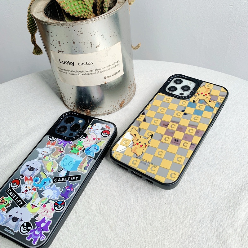 Casetify Pokémon Pikachu Squirtle Bulbasaur Charmander Poké Soft Silicone TPU Case Cover Apple iPhone 7 8 Plus 7+ 8+ X XS XR 11 11Pro 12 Mini 12Mini Pro Max XSMax SE 2020 Casing