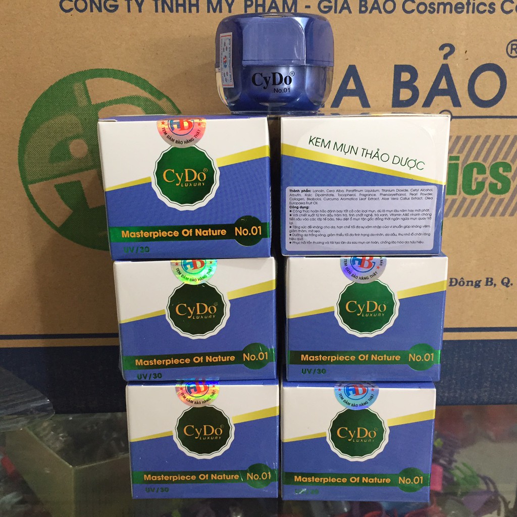 Kem mụn thảo dược CYDO NO1 12g giá in bao bì 198k