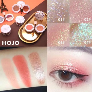 Phấn mắt HOJO vân đá 3 mầu kèm gương