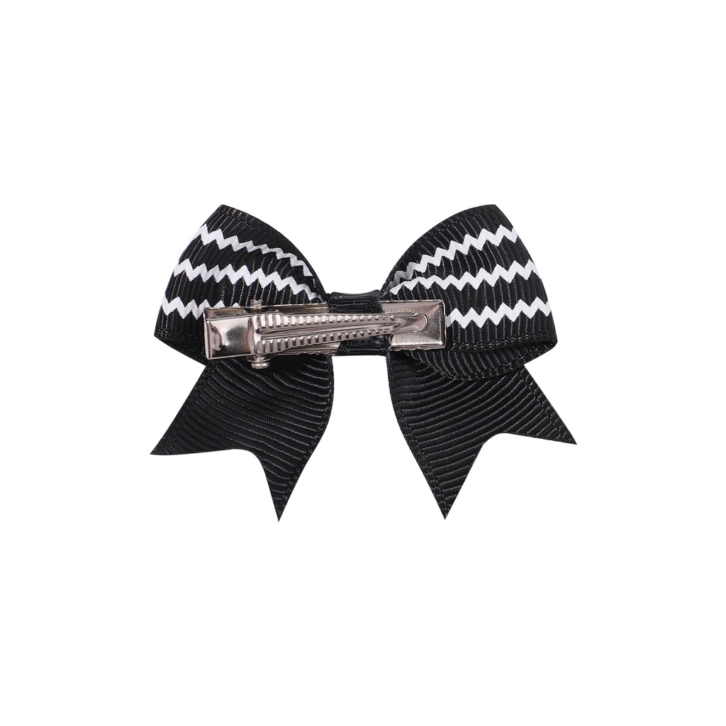 Kẹp tóc KIDSBOWS đính nơ họa tiết da báo dễ thương cho bé gái 2.4&quot;