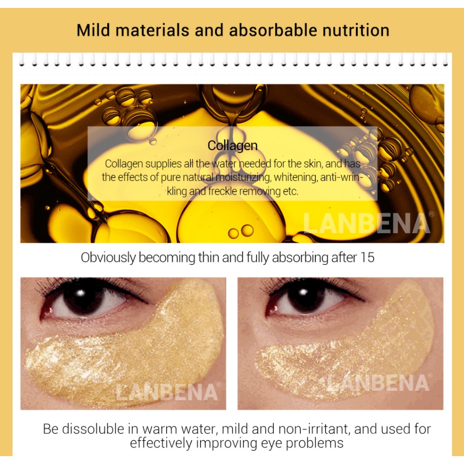 [Hàng mới về] Mặt nạ mắt LANBENA giúp làm săn chắc da chống lão hóa và nếp nhăn | BigBuy360 - bigbuy360.vn