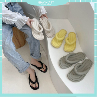 ZAR Dép Xỏ Ngón Đế Bằng Phong Cách Roman Dép tông đế bệt phong cách la mã nữ dép tông đế bánh mì